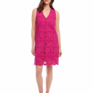 Karen Kane NWT Lace Shift Dress Deep Pink